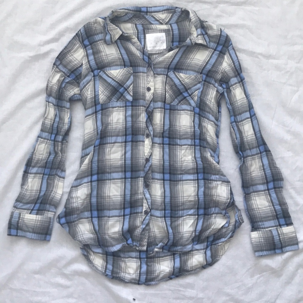 Justice Blue and grey flannel